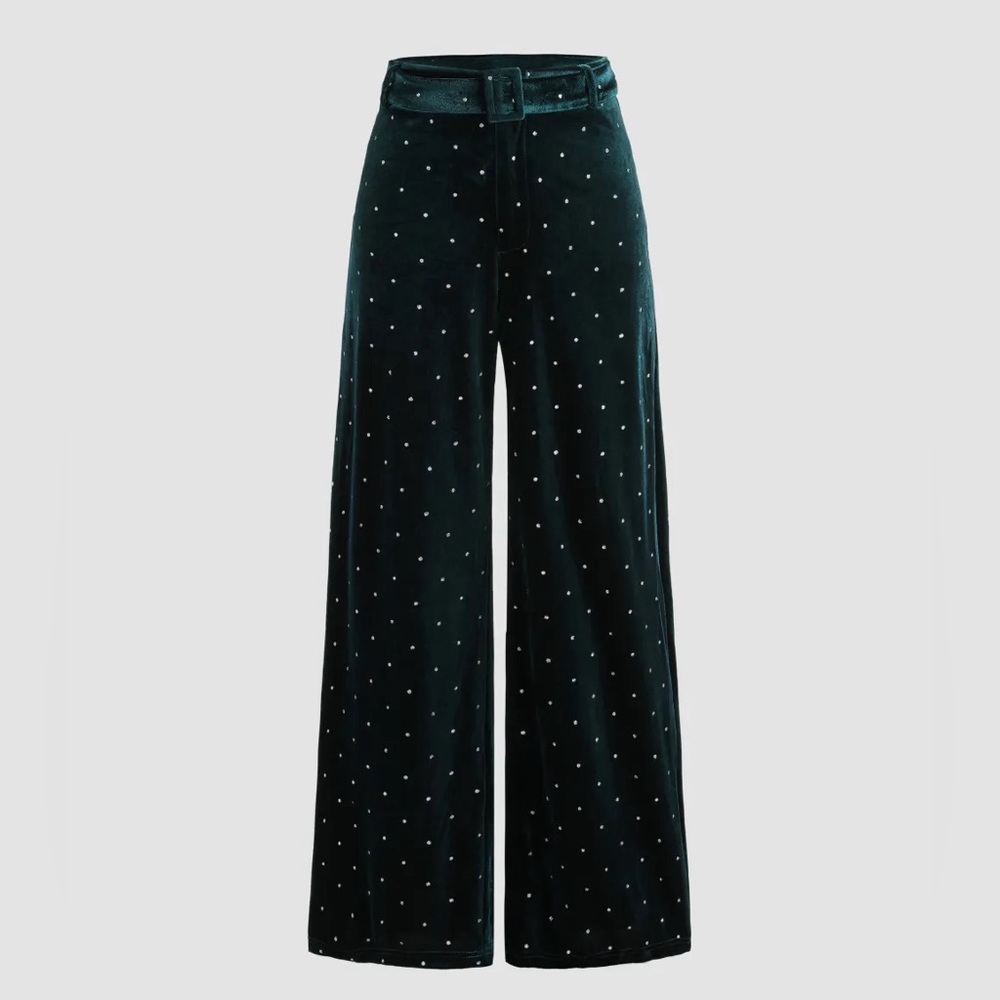 Green Velvet dress pants